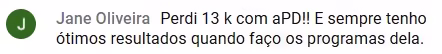 Depoimento real de aluna 13